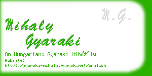 mihaly gyaraki business card